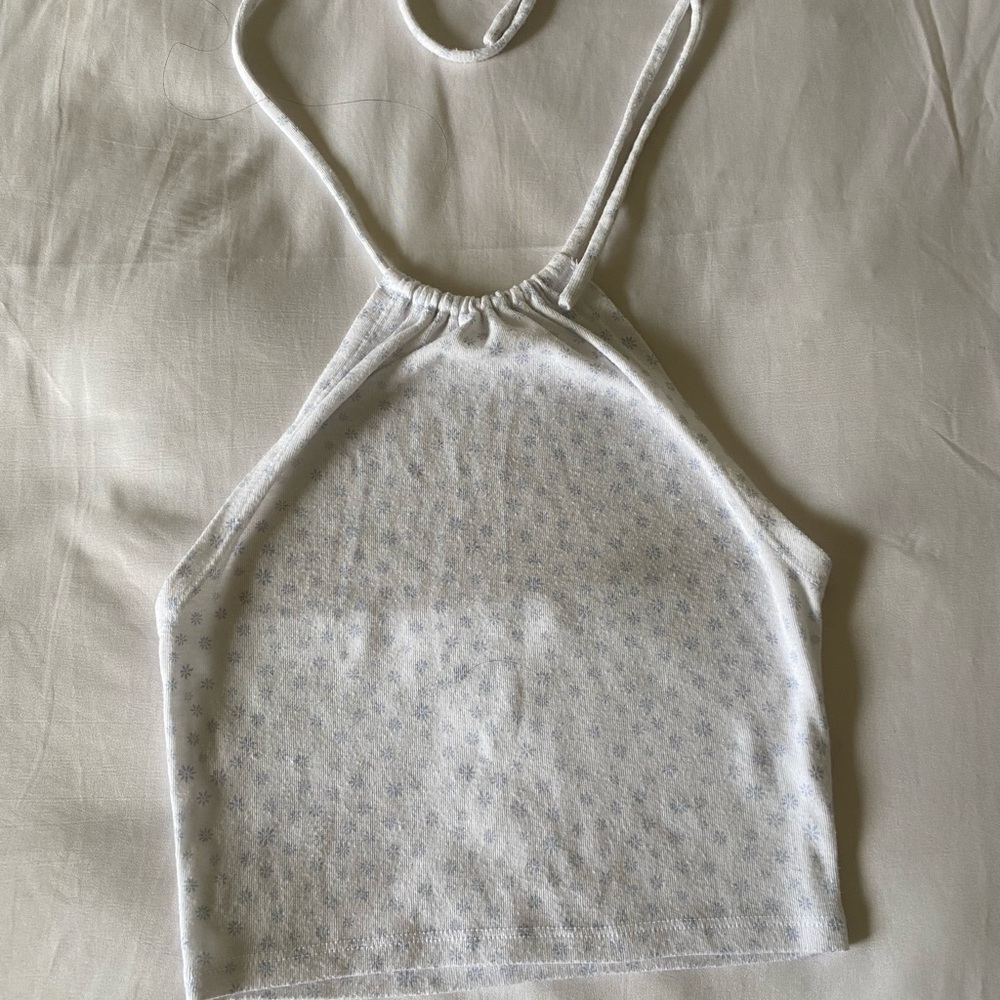 Cute flower halter top